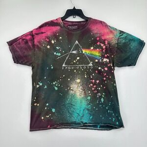 Pink Floyd Tshirt Mens Large Black Tie Dye Rock Band Music Streetwear Grunge Tee